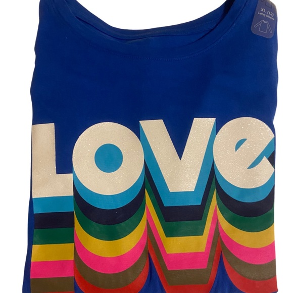 NWT GAP Love (2) Long Sleeved Brown + Blue T-Shirts (2) Girls Size XL - 12. - Picture 12 of 15